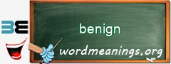 WordMeaning blackboard for benign